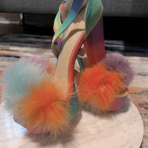 Azalea Wang Rainbow Tie Die Platforms